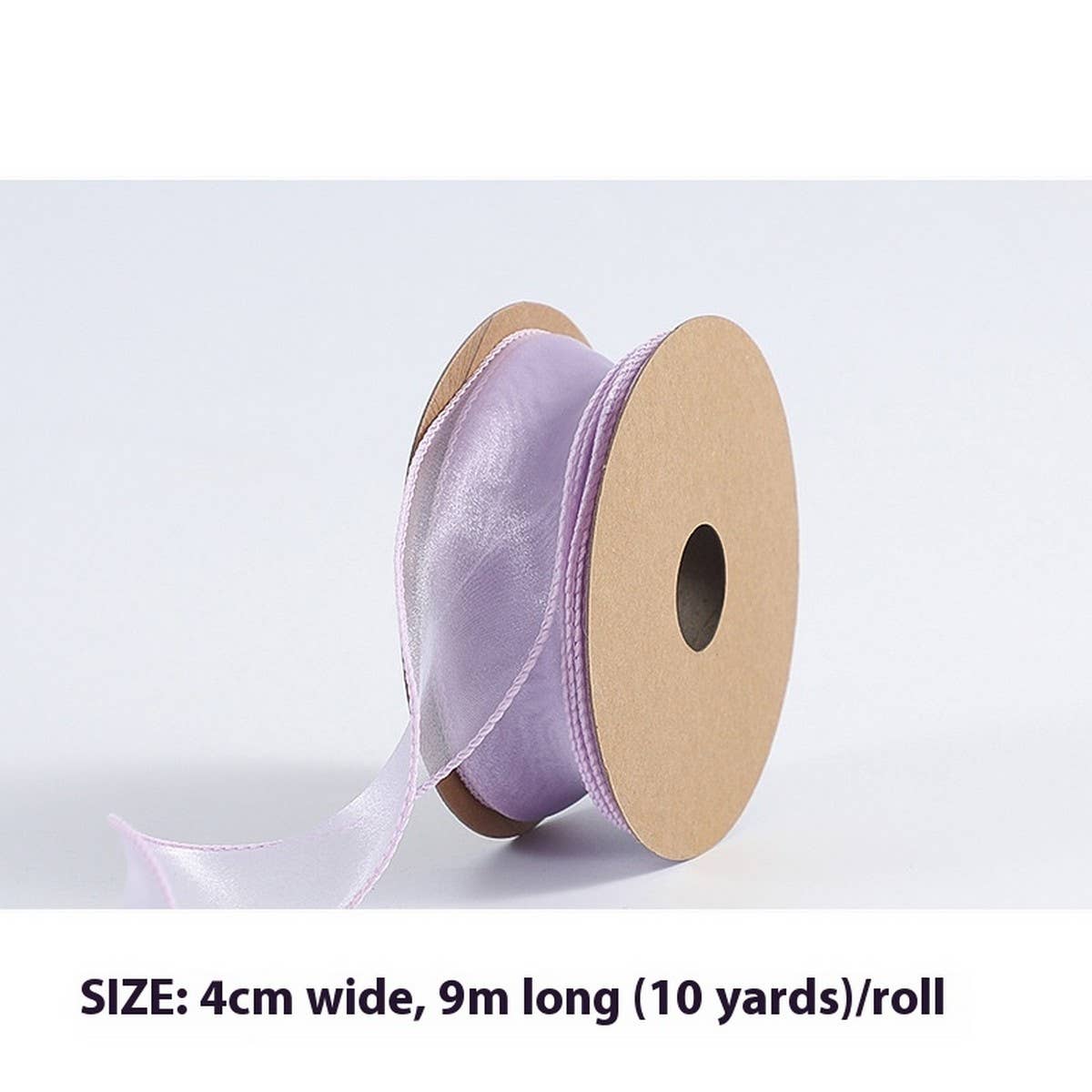 PLAIN FISHTAIL ORGANZA WITH FLORAL BINDINGDIYRIBBON_CWMM5788