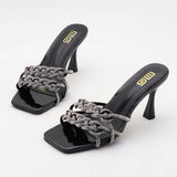 SIMPLE SOLID COLOR LARGE SIZE POINTED TOE SANDALS_CWSHS0581