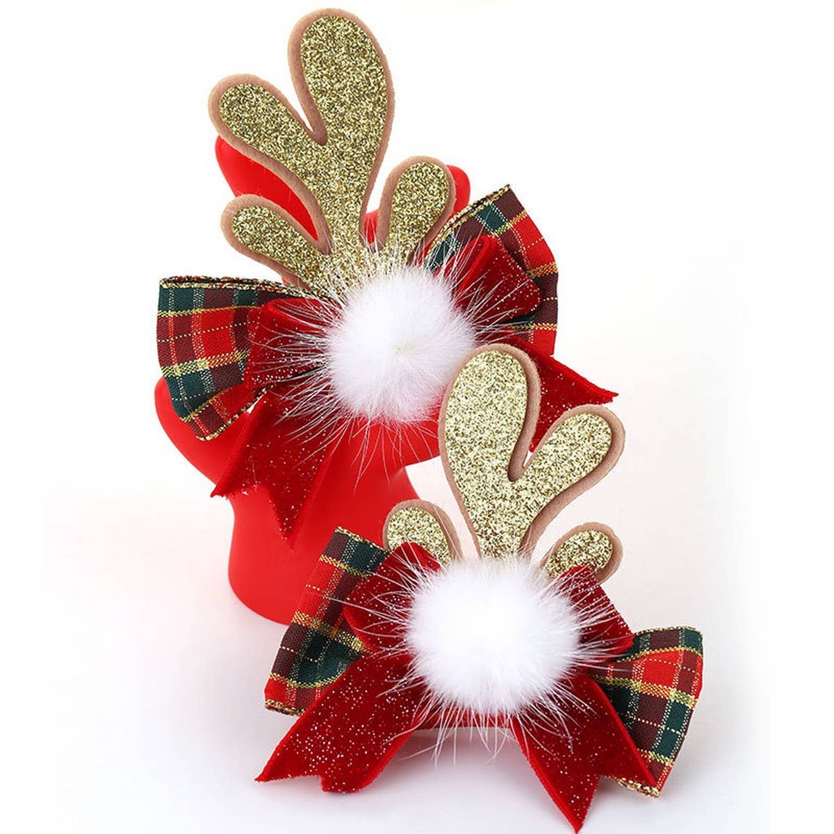 CHRISTMAS REINDEER ANTLER HEADBAND CUTE FABRIC_CWAHA5656