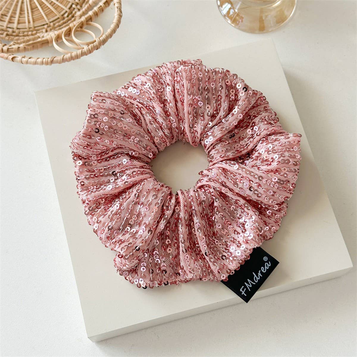 SUPER SHINY TEMPERAMENT LARGE INTESTINE HAIR RING_CWAHA2421