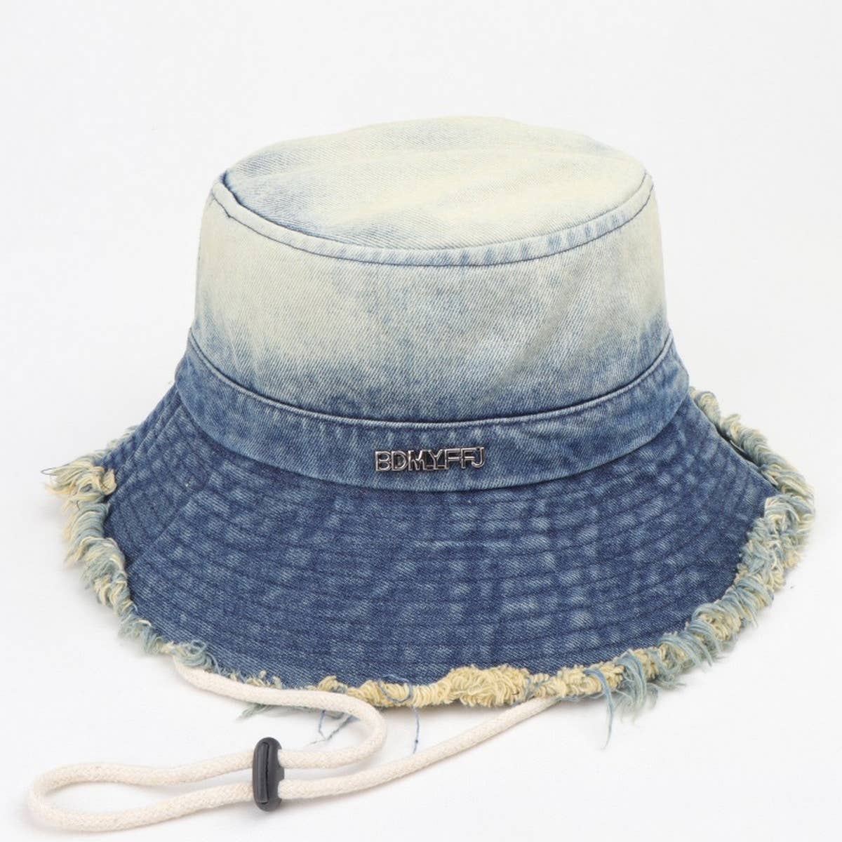 Vintage Washed Raw Edge Gradient Bucket Hat_Cwah1133