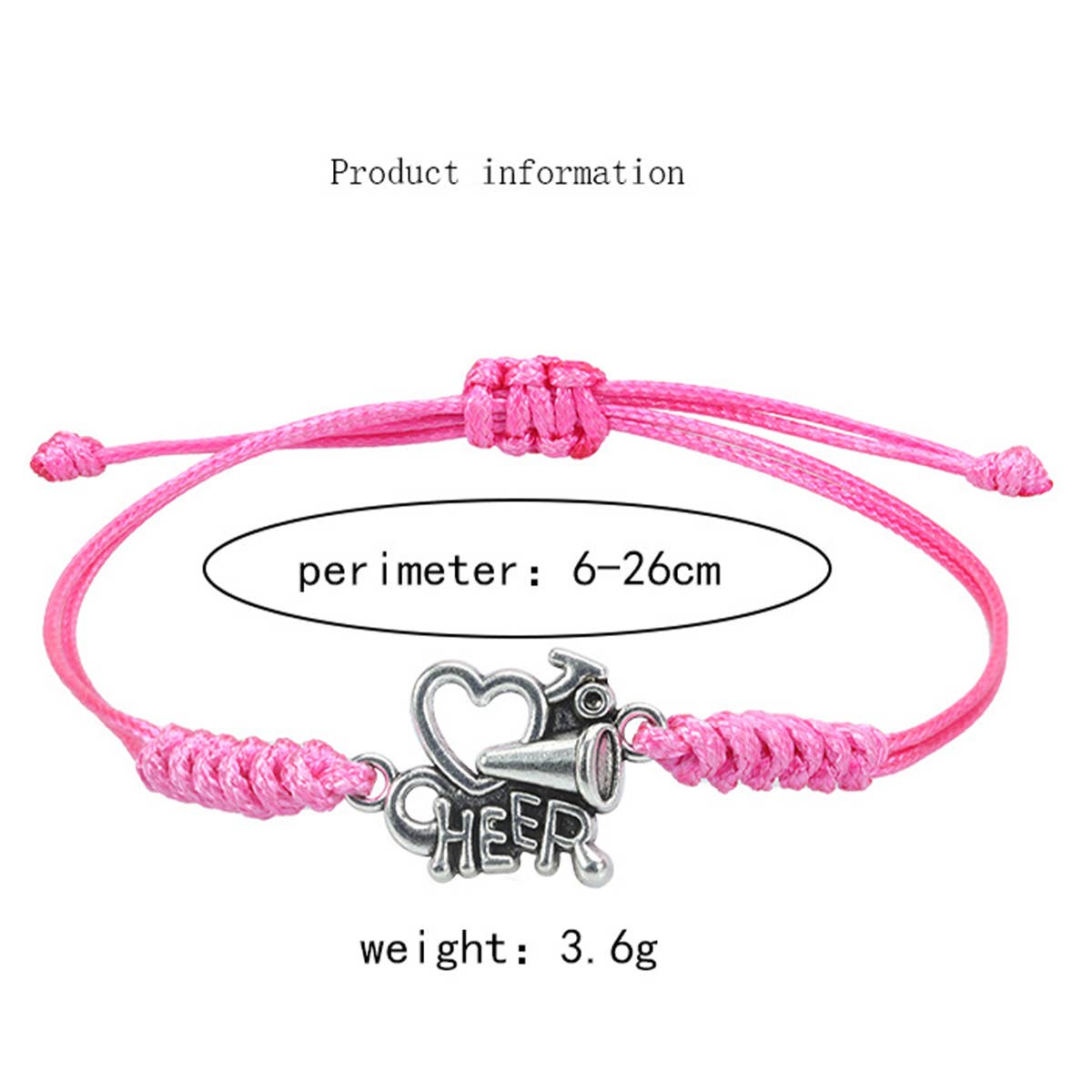CHEER PATTERN HAND WOVEN BRACELET_CWAJE0723