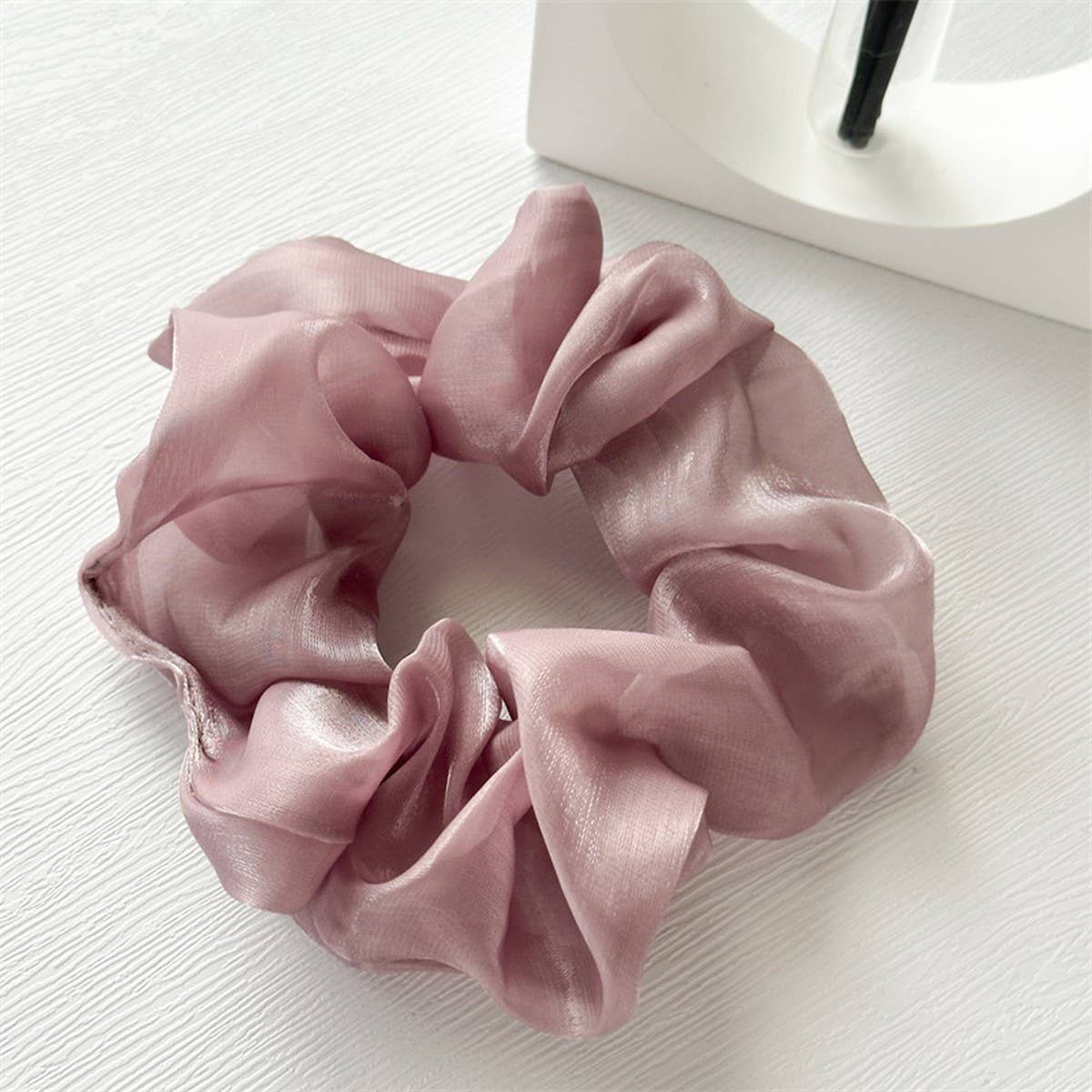 PURPLE LAZY FLUFFY LARGE INTESTINE HAIR BAND_CWAHA2425