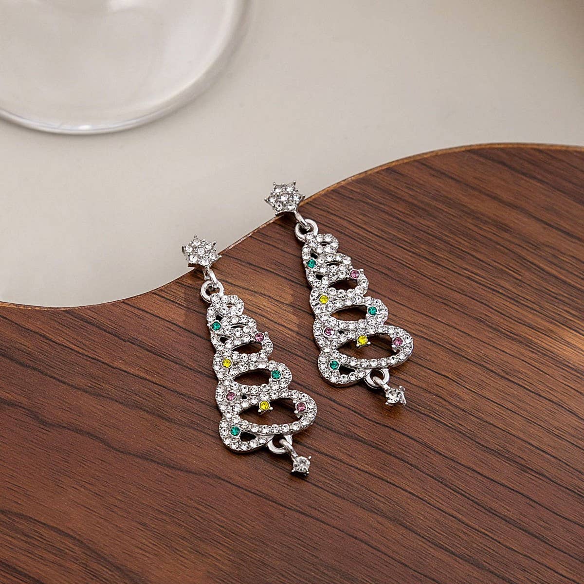 COLORFUL CHRISTMAS TREE TASSEL EARRINGS_CWAJE1835