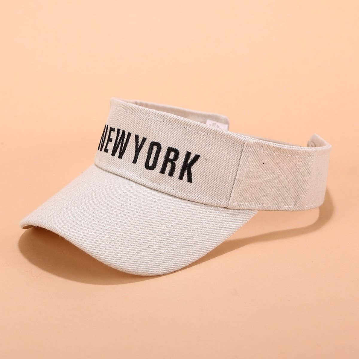 EMBROIDERED LETTER VISOR HAT SUMMER SUNSHADE CAP_CWAH3284