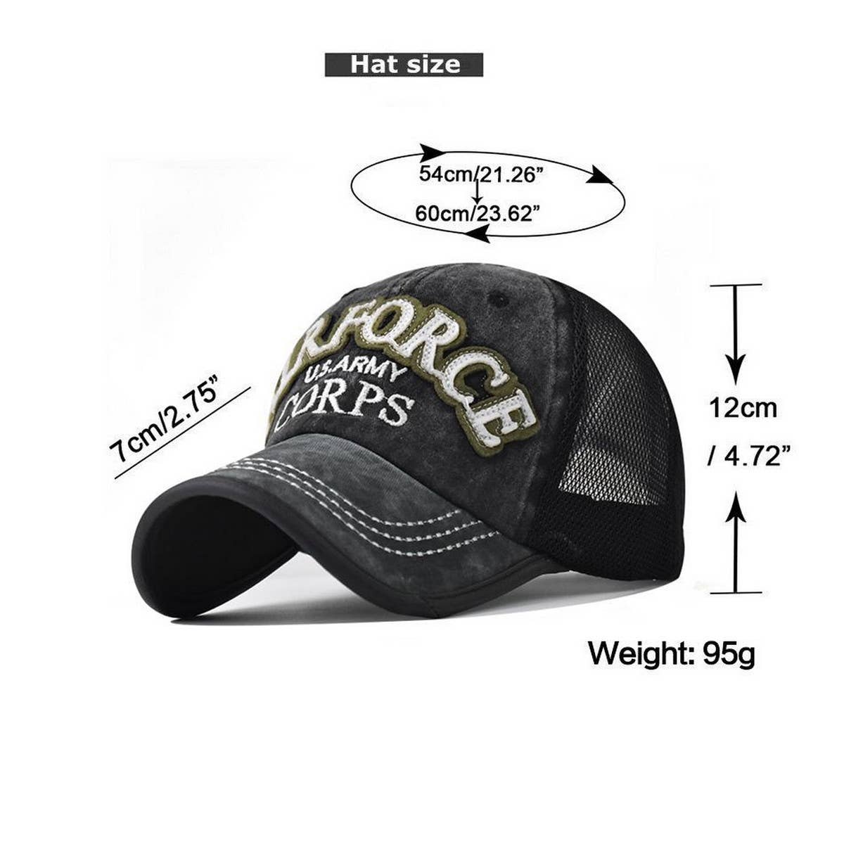 OUTDOOR SUN PROTECTION BREATHABLE TRUCKER HAT_CWAH1370