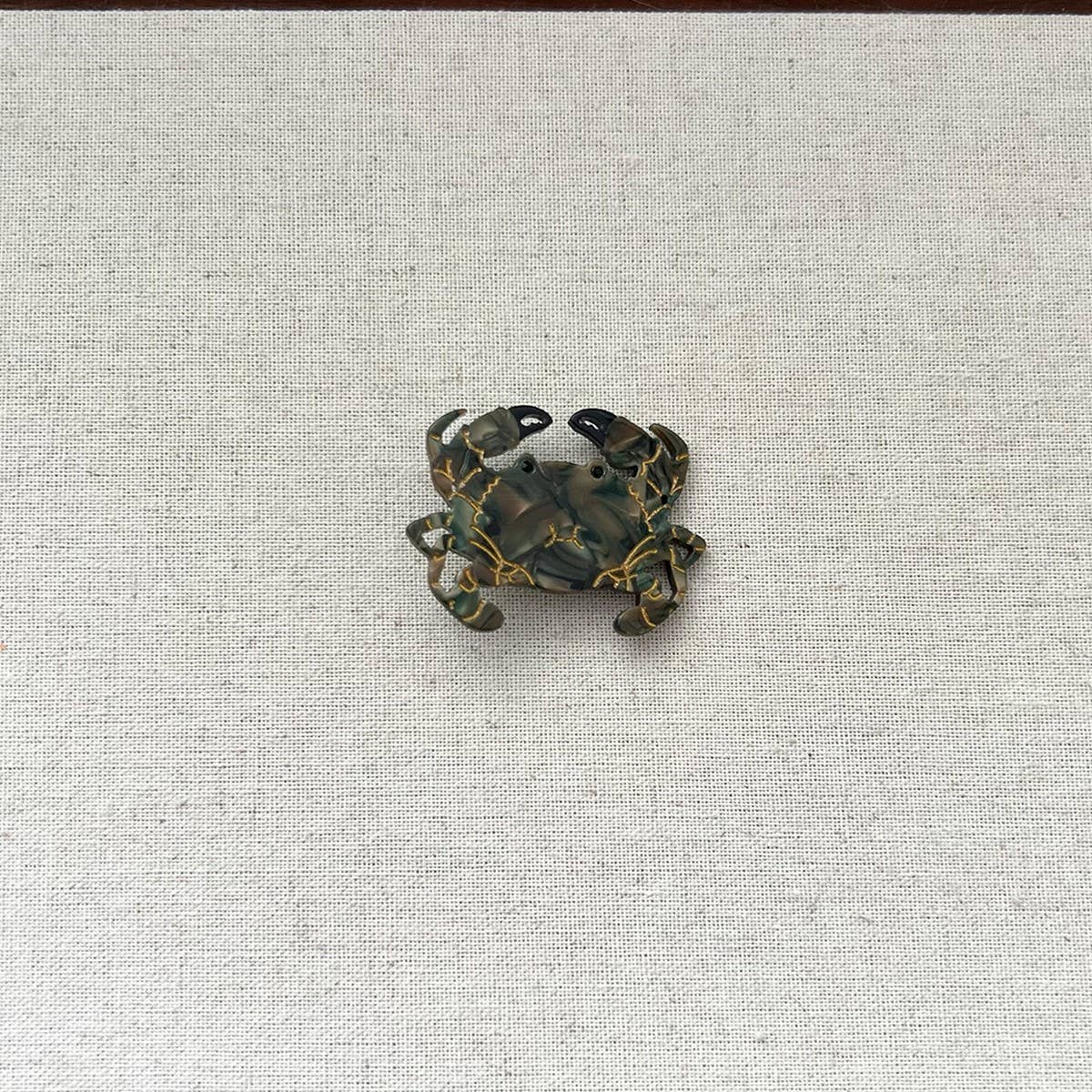 CRAB ACETATE HAIR CLAW CUTE MEDIUM DUCKBILL CLIP_CWAHA5773