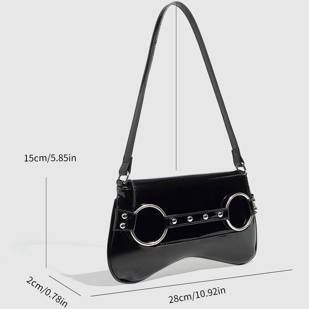 GLOSSY MACARON JELLY UNDERARM WRIST BAG_CWAB5694