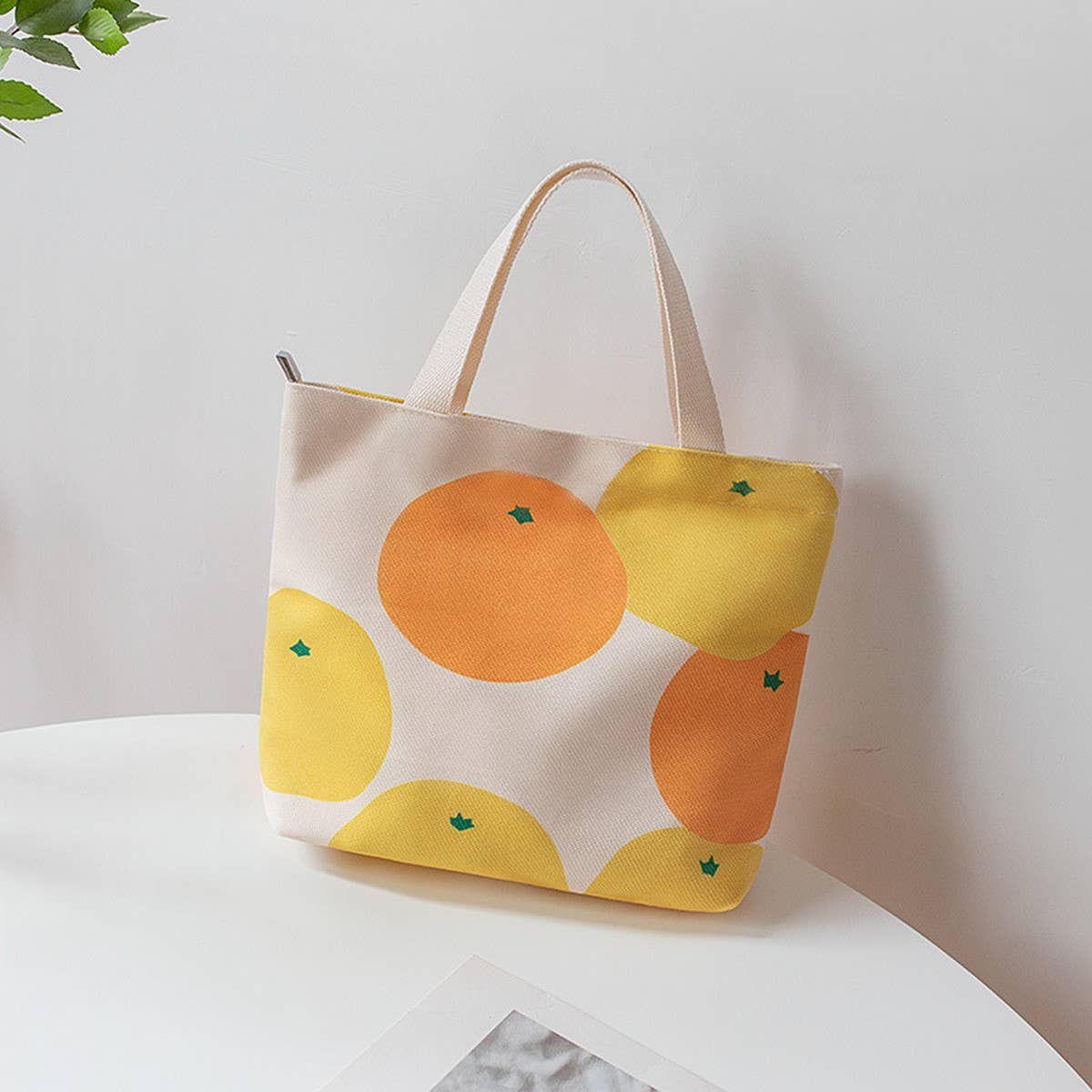 CUTE CANVAS LUNCH TOTE BAG FOR STUDENTS SMALL_CWAB5673