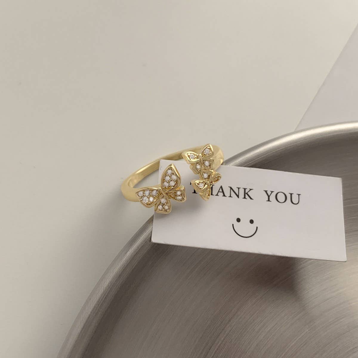 SIMPLE HIGH END ZIRCON BUTTERFLY RING FOR WOMEN_CWAJE3109