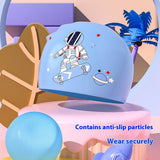 BOYS SILICONE SWIM CAP ASTRONAUT PRINT_CWMM6783