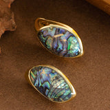 FASHIONABLE COLORFUL ABALONE EARRINGS WITH PEARLS_CWMM4303