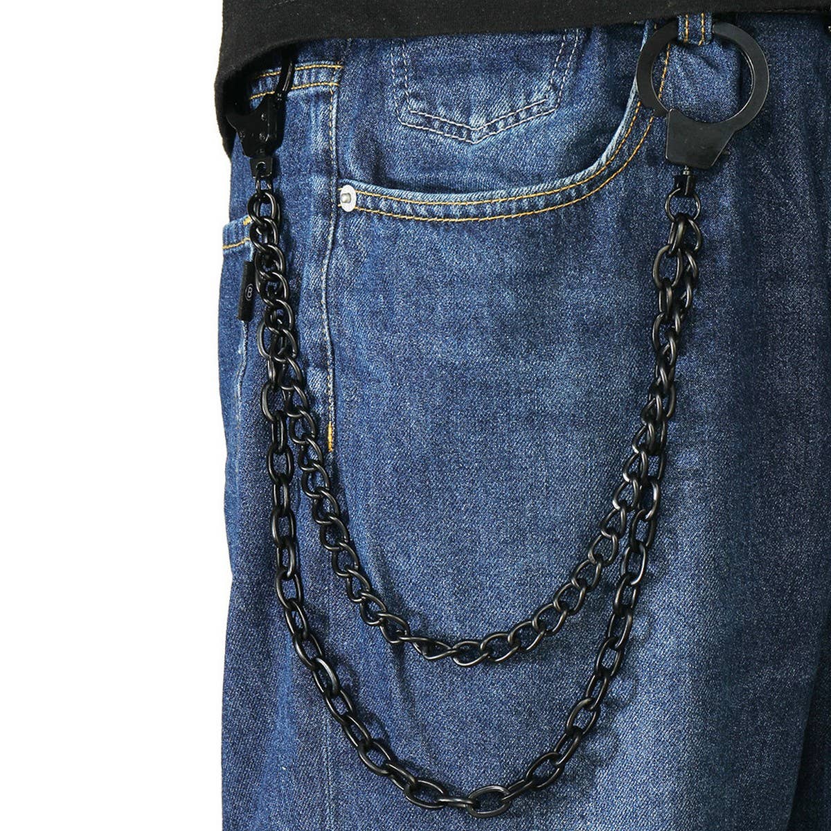 CREATIVE ALLOY HANDCUFFS CHAIN HIP HOP PANTS CHAIN_CWMM4826