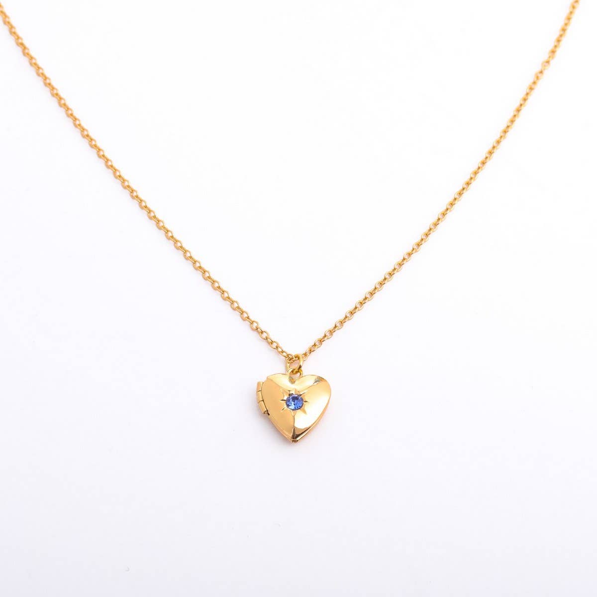 NEW DECEMBER BIRTHSTONE HEART NECKLACE_CWMM3754