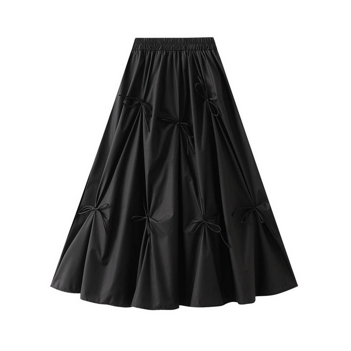 HIGH WAIST A LINE FLARE SKIRT WITH CHIC VIBE_CWBMS0380