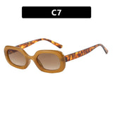 Vintage Oval Plaid Sunglasses_Cwasg0320