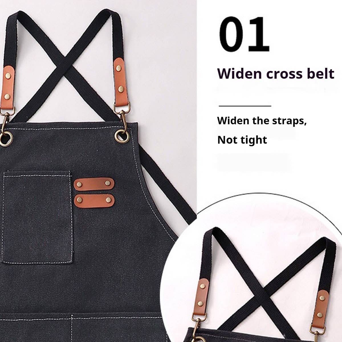 CUSTOM COTTON CANVAS KITCHEN APRON FOR WOMEN_CWMM6623