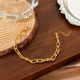 Vacuum Plated 18K Gold Non-Fading Chain Bracelet_Cwmm3725
