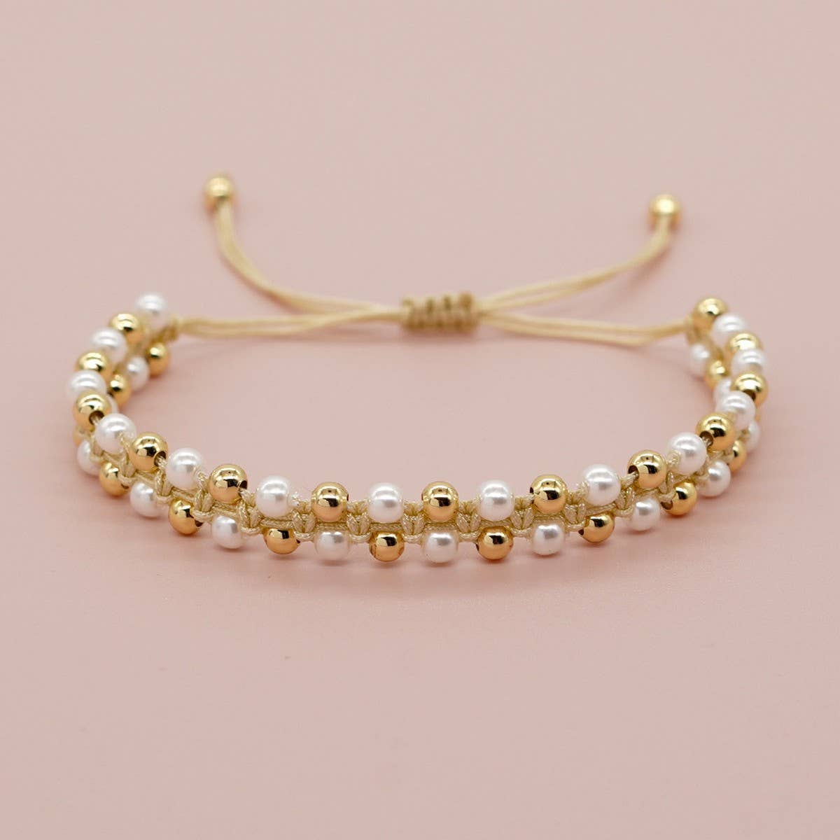 IMITATION PEARL BRACELET PURE HAND WOVEN BRACELET_CWMM3874