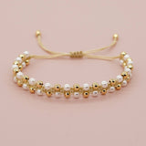 IMITATION PEARL BRACELET PURE HAND WOVEN BRACELET_CWMM3874