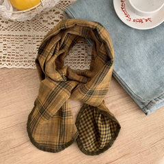 Trendy Plaid Cotton Linen Scarf Shawl_Cwasc02962
