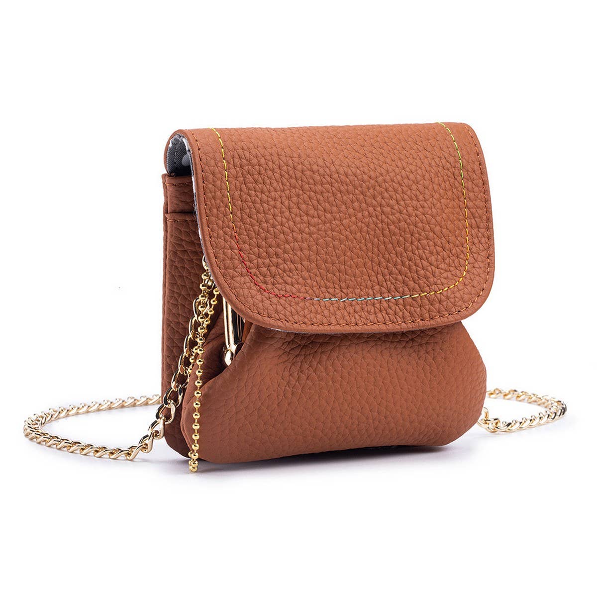 FASHION LEATHER CHAIN PURSE LIP COIN CASE_CUAB00381