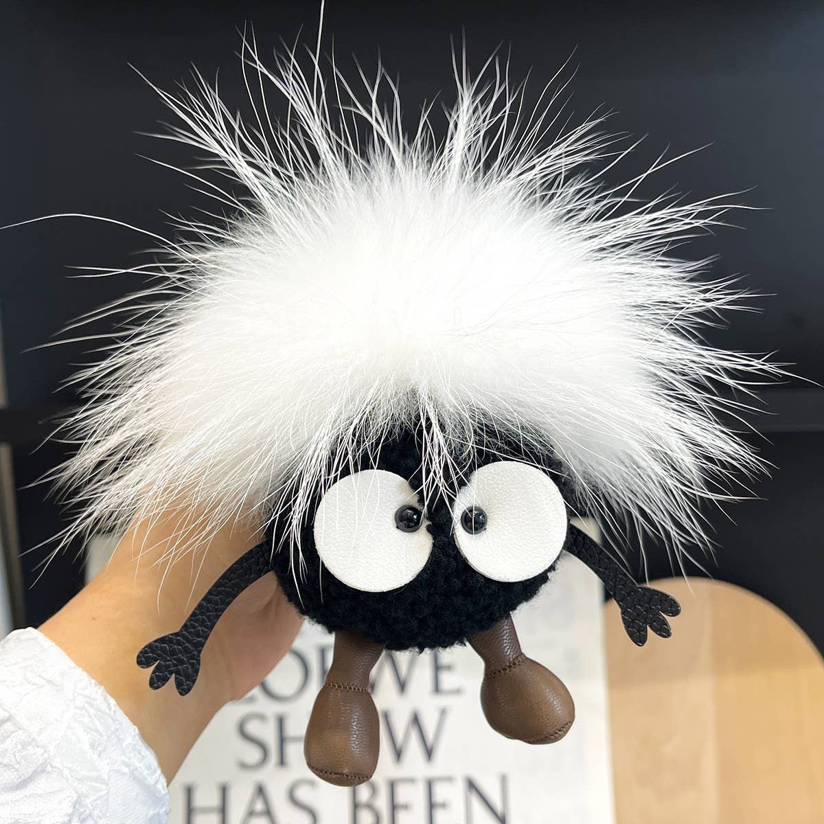 CUTE WOOL BRIQUETTES CAR KEYCHAIN BAG PENDANT_CWMM2535