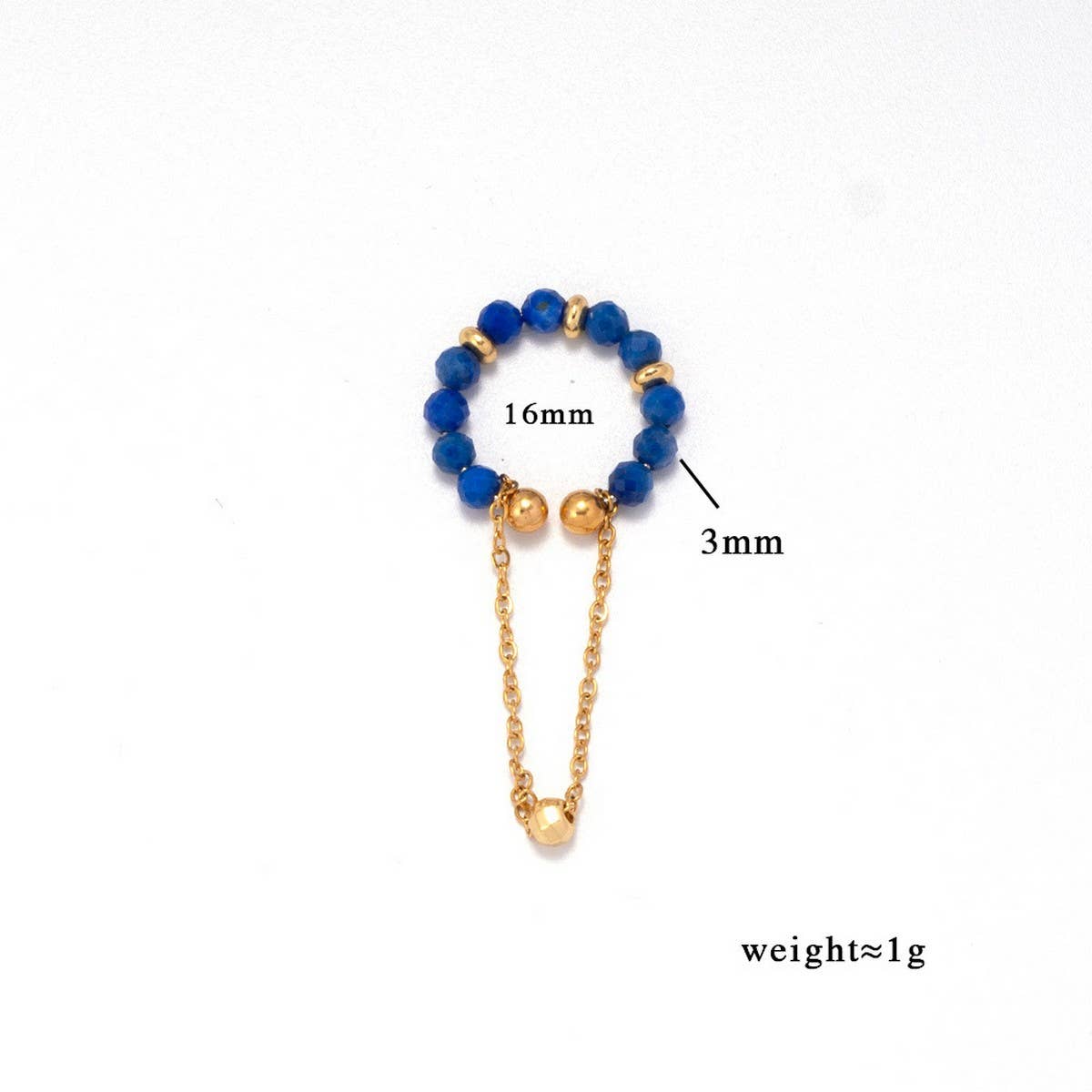 NATURAL STONE EAR CUFF FOR NON PIERCED EARS_CWMM7540