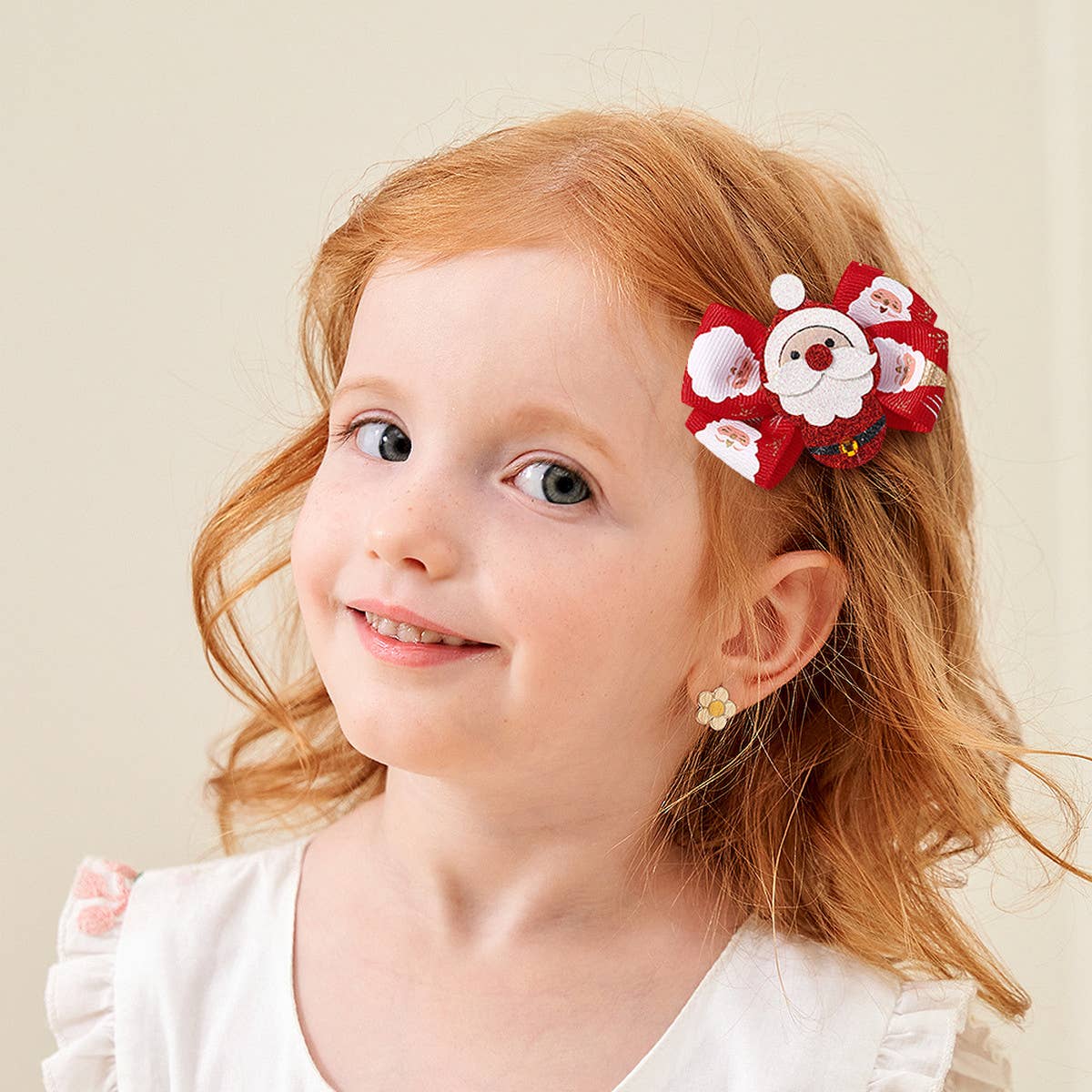 CHILDRENS PRINTED GLITTER BOW HAIRPIN_CWAHA2359