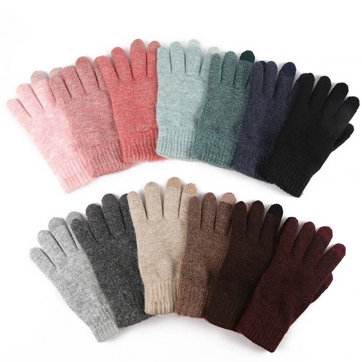 Winter Warm Outdoor Knitted Touchscreen Gloves_Cwag0385