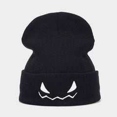 HALLOWEEN PUMPKIN EMBROIDERED KNITTED HAT_CWAH1591