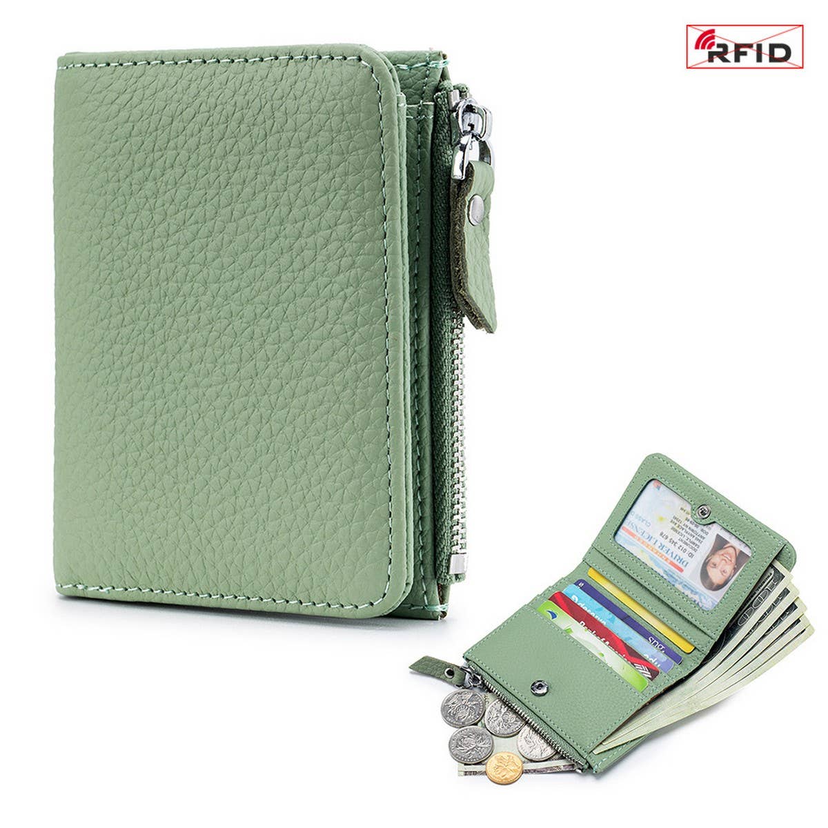 Ultra-Thin Short Card Holder Genuine Leather Wallet_Cwab3704