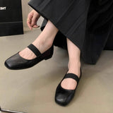 RETRO SQUARE TOE BALLET FLATS FOR WOMEN_CWSHF0106