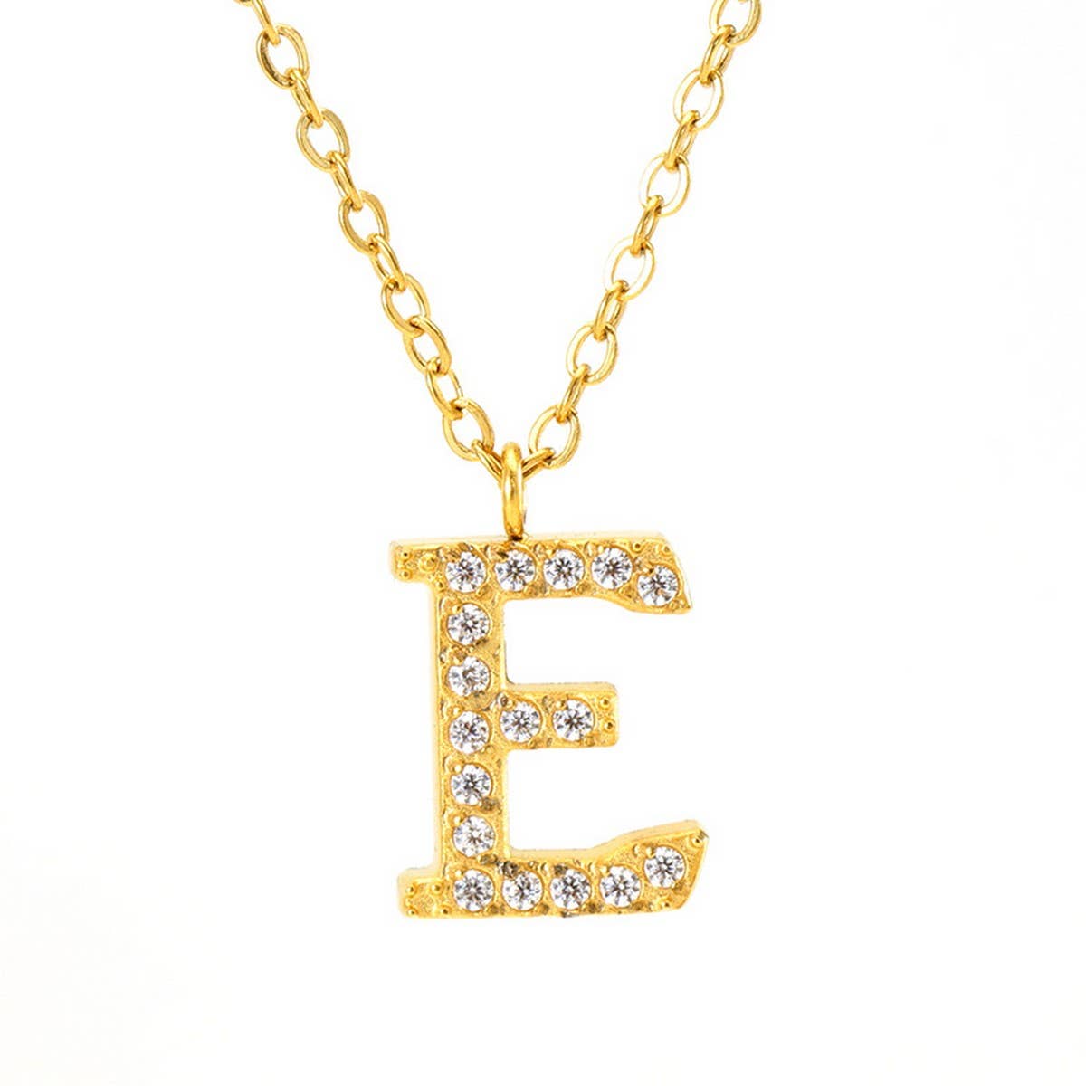 FASHION 26 LETTER DIAMOND PENDANT NECKLACE_CWAJE0684