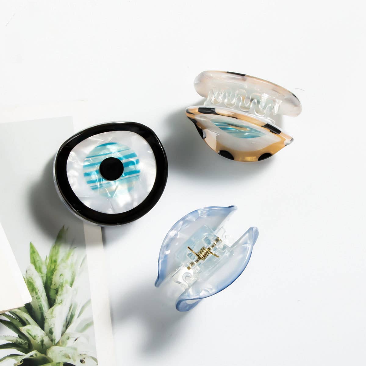 EVIL EYE ACETATE HAIR CLAW CREATIVE ELEGANT_CWAHA0309