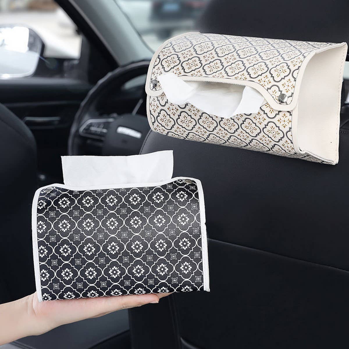 HIGH VALUE CAR SEATBACK HANGING TISSUE BOX_CWMM2262