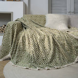 GEOMETRIC JACQUARD RETRO AMERICAN SOFA THROW_CWMM1652