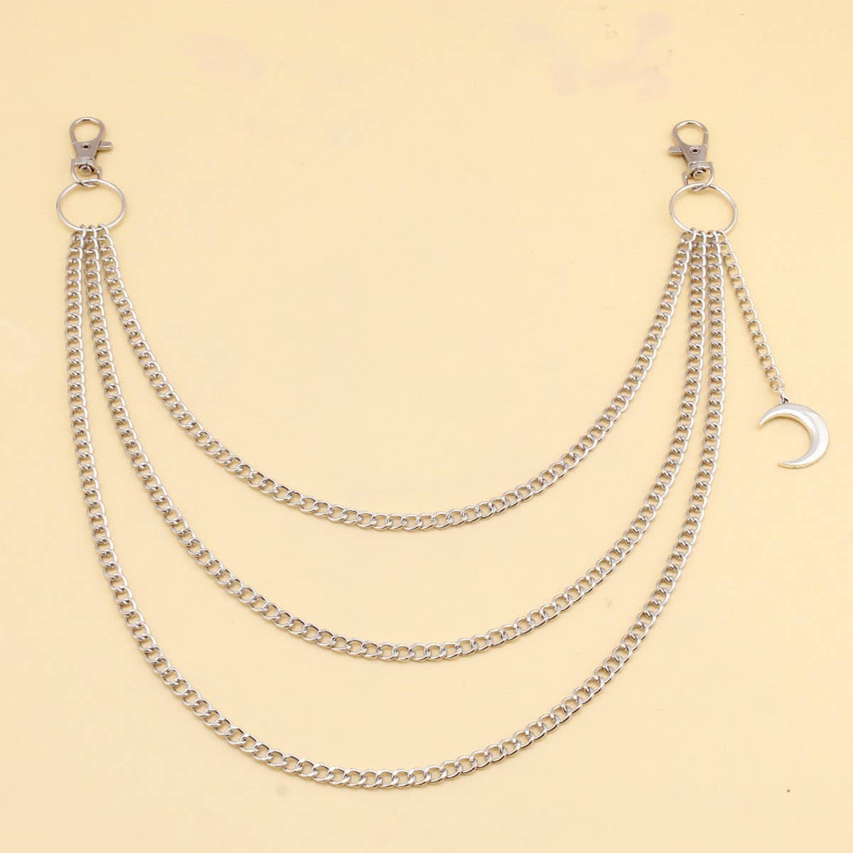 Vintage Moon Pendant Multi Layer Pant Chain_Cwmm0640