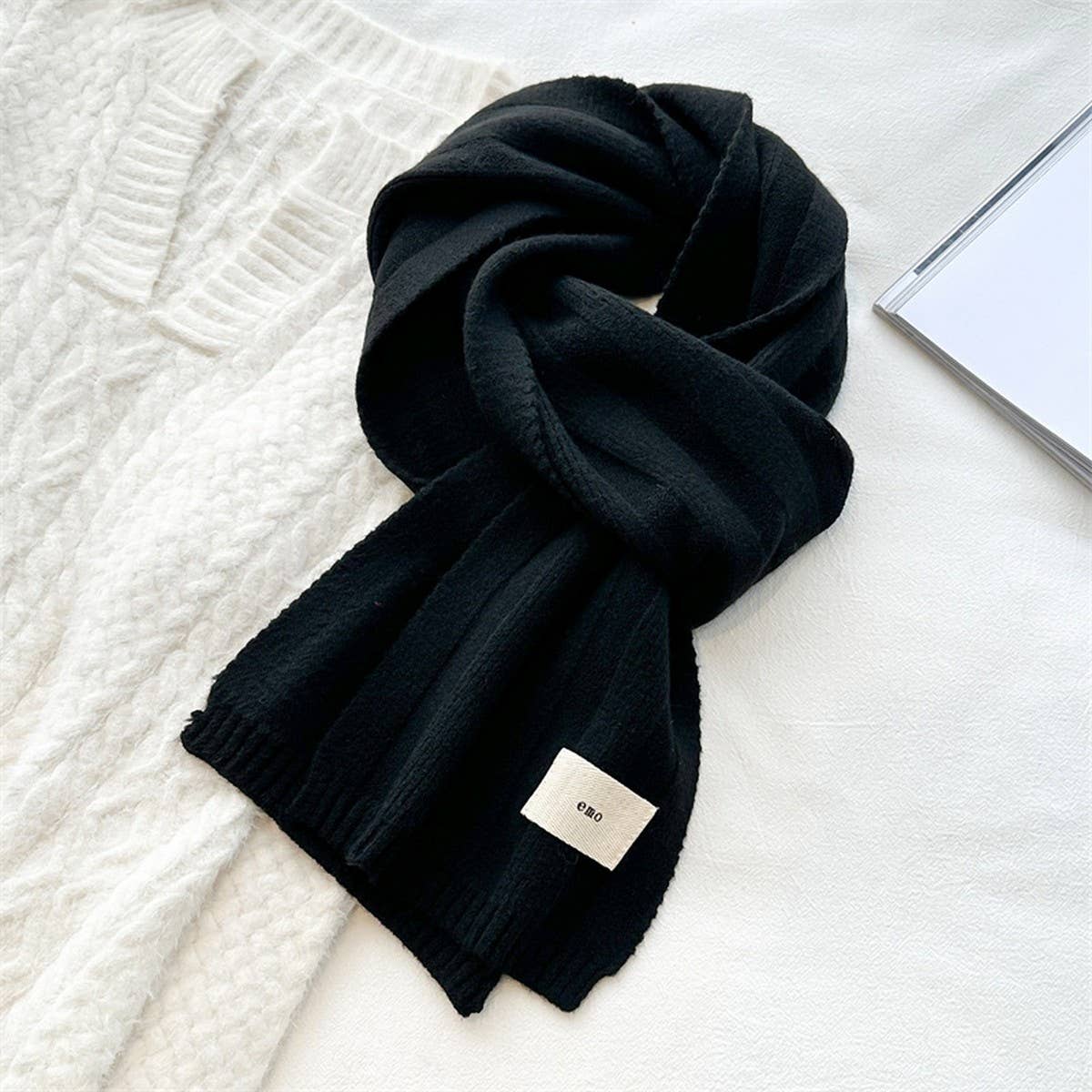 Knit Stripe Scarf Warm Fall/Winter Unisex Scarf_Cwasc0985