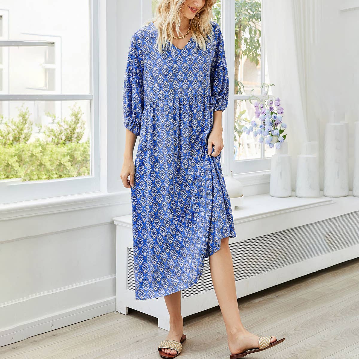 Temperament Commuter Mid-Waist Long Dress