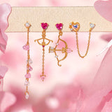 CUPID HEART DESIGN COLORFUL ZIRCON EARRINGS_CWAJE5134
