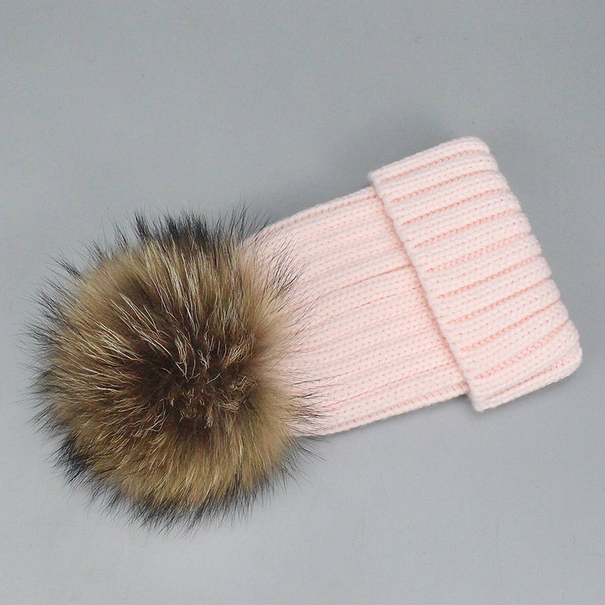 Unisex Knit Beanie Hat With Pom For Winter_Cwah05051