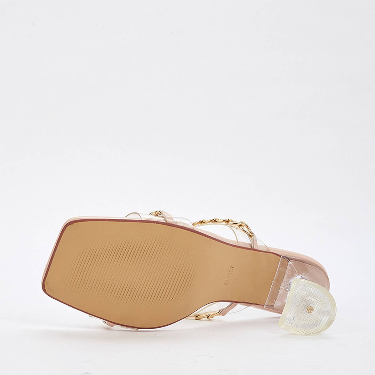 CASUAL SQUARE TOE TRANSPARENT HIGH HEELS SANDALS_CWSHH0127