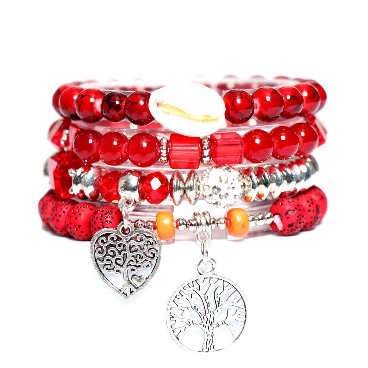 BOHEMIAN SHELL CREATIVE GLASS BEAD BRACELET_CWASC0697