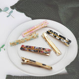 ACETATE HOLLOW SQUARE HAIR CLIP DUCKBILL BANG PIN_CWAHA2624