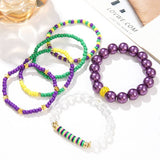 SOFT CERAMIC RICE BEAD STACKING BRACELET SET_CWMM3526