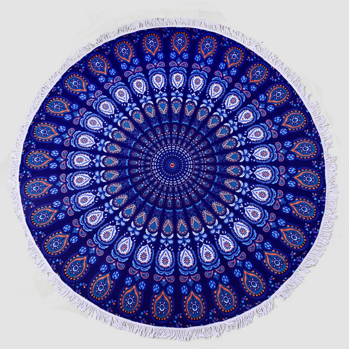 ROUND MICROFIBER TASSEL BEACH TOWEL BLANKET_CWMM7602