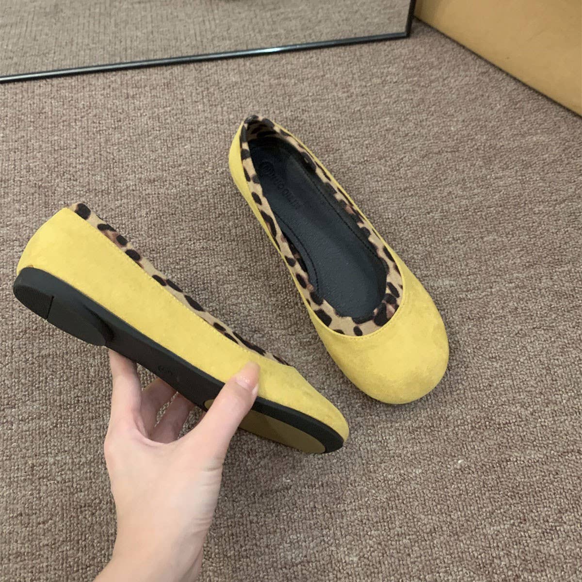 BLACK SUEDE ROUND TOE LOAFERS FOR DAILY WEAR_CWSHF0166