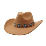Unisex Cowboy Fedora Hat Ethnic Style_Cwah04445