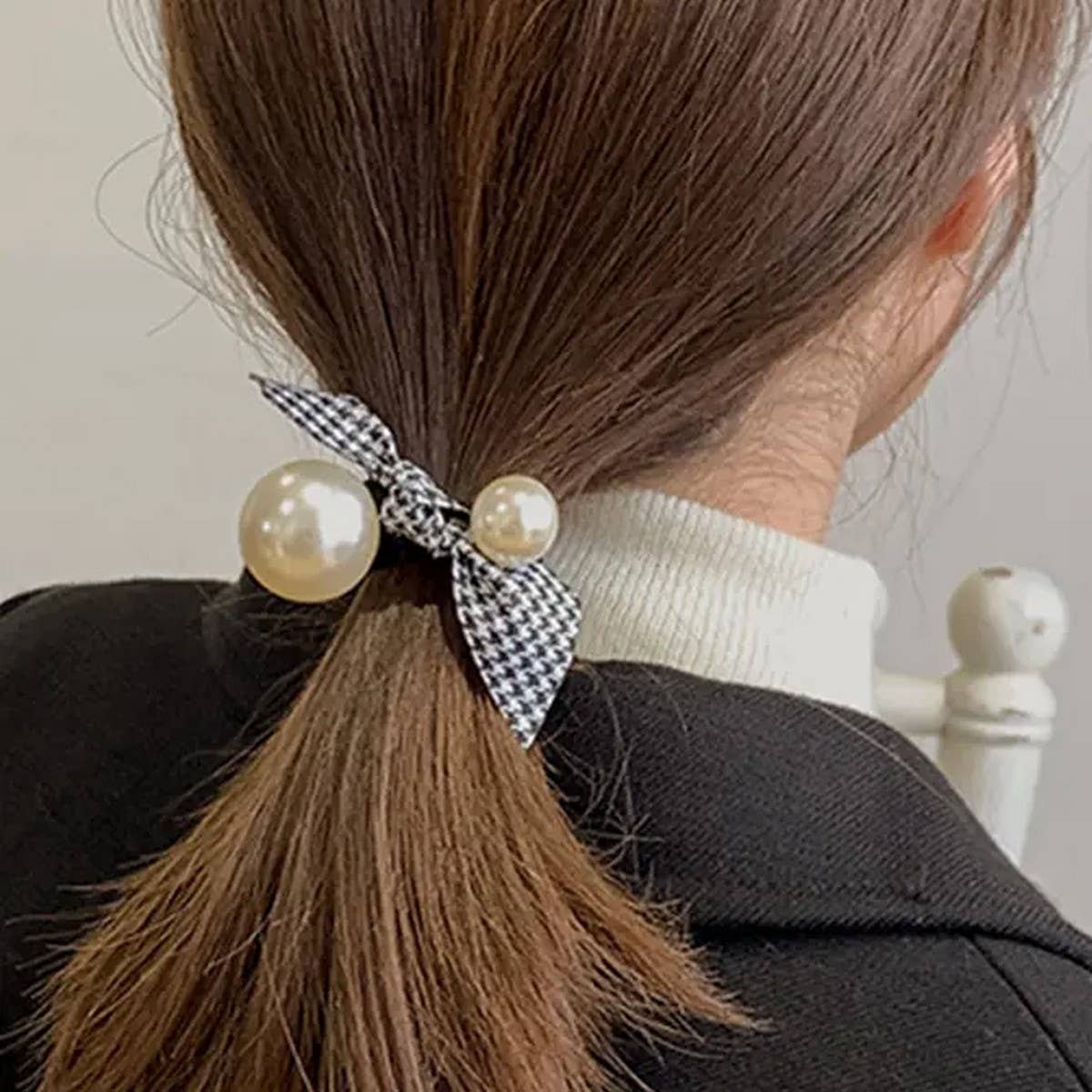 BOW DECORATION SCRUNCHIES ELASTIC HAIR BANDS_CWAHA0141